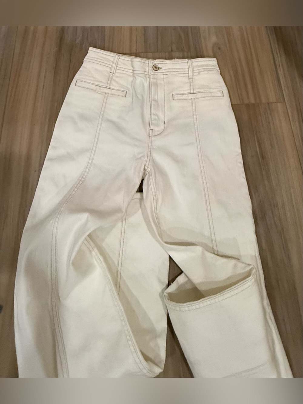 Free People Firecracker Flare Jean We The Free Suede Stars Desert Plains 27S NWT - Picture 10 of 10